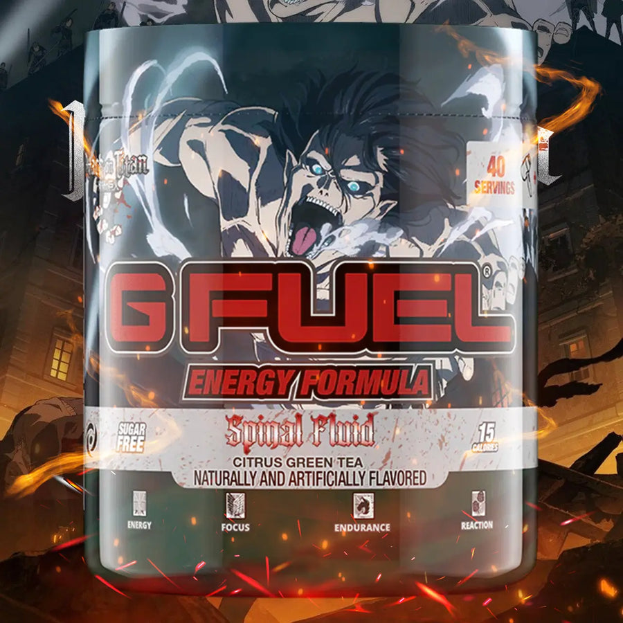 G FUEL Energy, Spinal fluid, tub,  product front with matching background