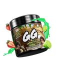 Gamersupps energy drink, Guacamole gamer fart 9000, tub,  product image with fruit and berries