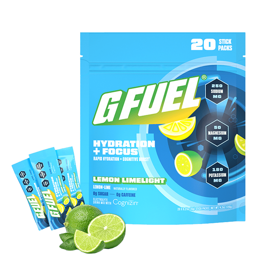G FUEL - Hydration + Focus formula (Lemon Limelight) (20 pack)