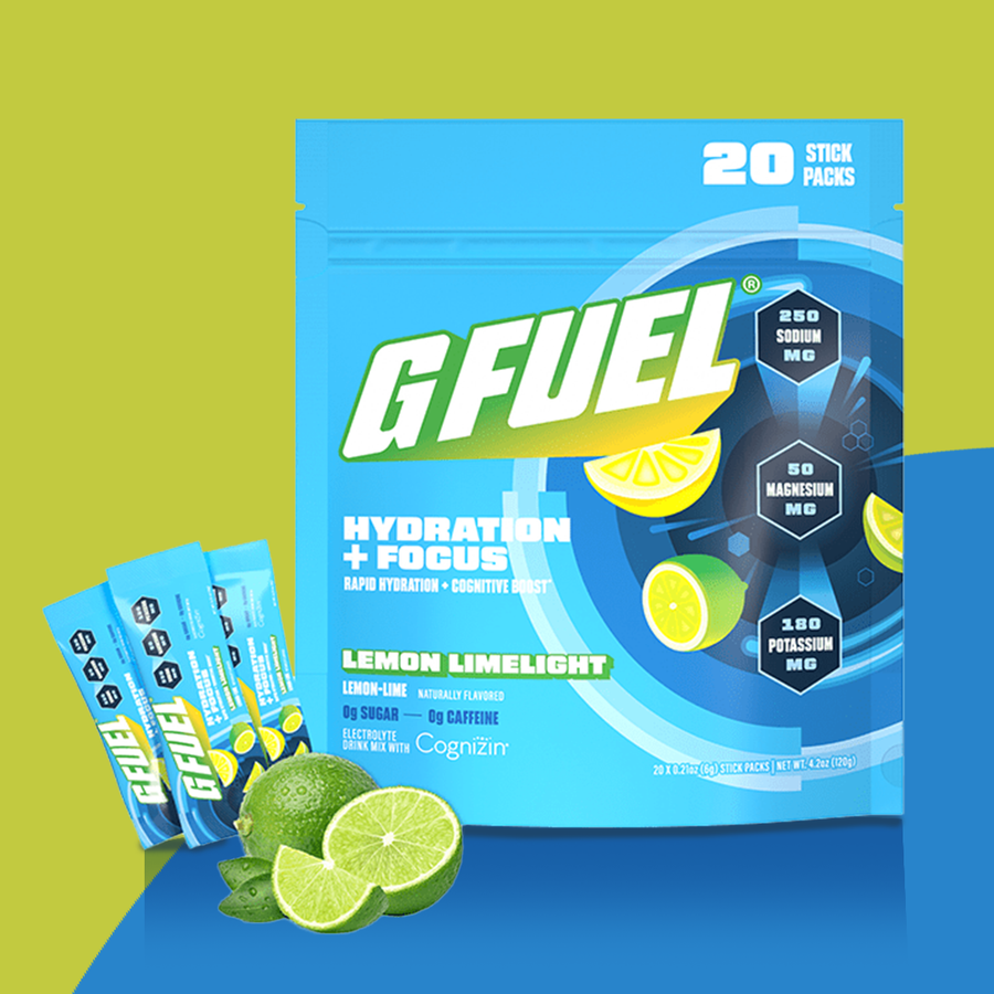 G FUEL - Hydration + Focus formula (Lemon Limelight) (20 pack)