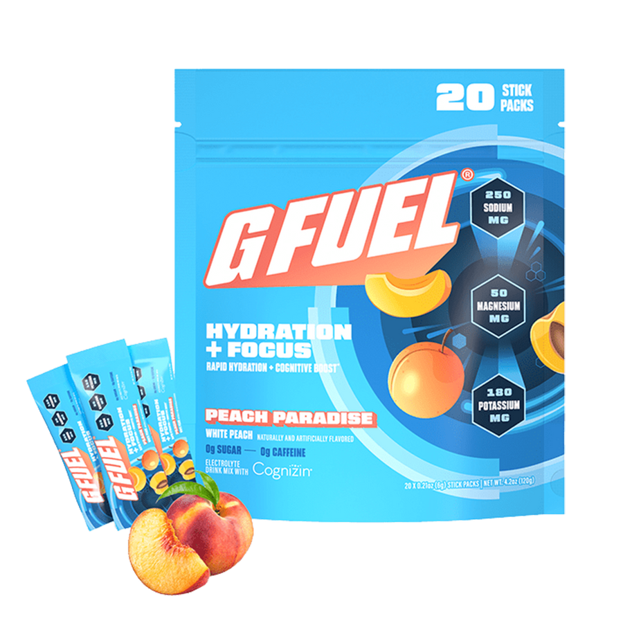 G FUEL - Hydration + Focus formula (Peach Paradise) (20 pack)