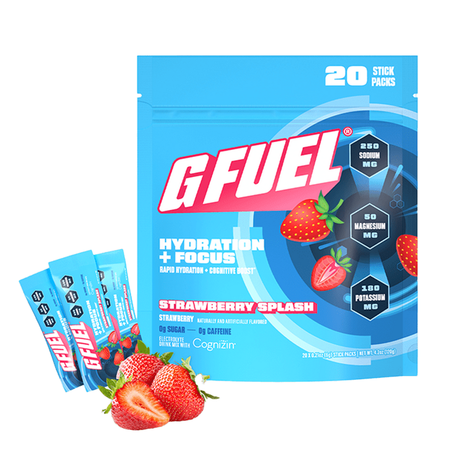 G FUEL - Hydration + Focus formula (Strawberry Splash) (20 pack)