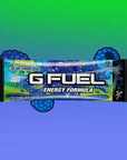 G FUEL Energy, sample pack, Sour blue chug rug, 1 serving, product front with matching background