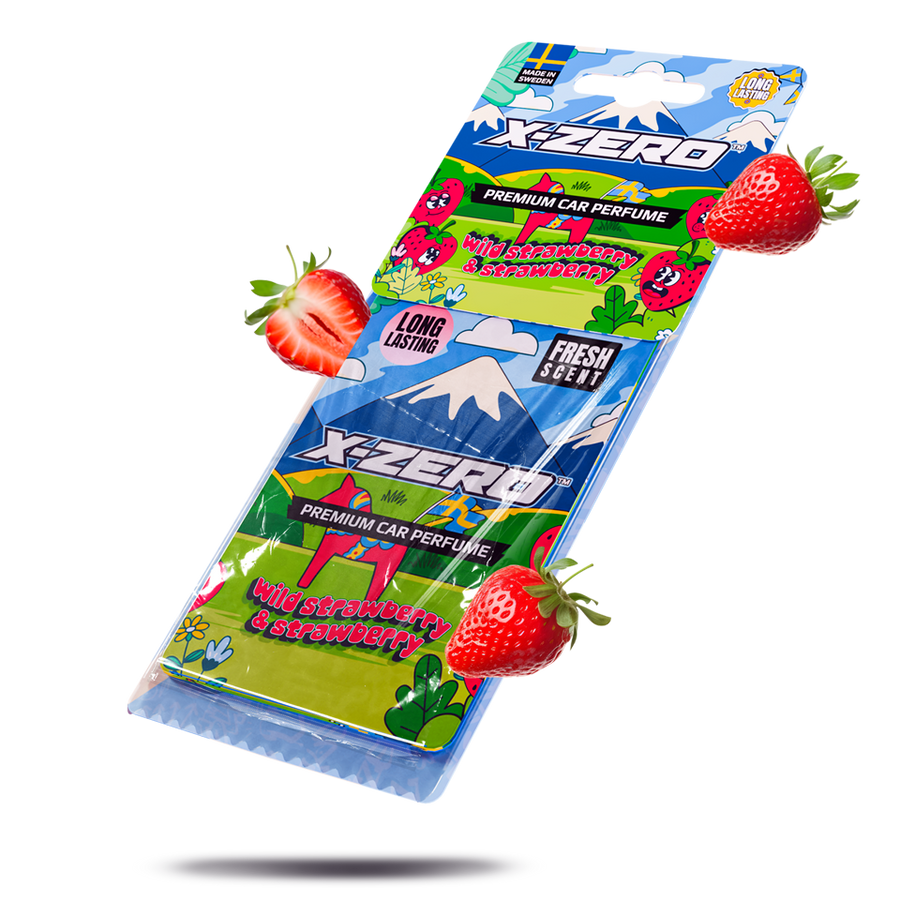 X-Zero Premium Car Air Freshener - Wild Strawberry & Strawberry