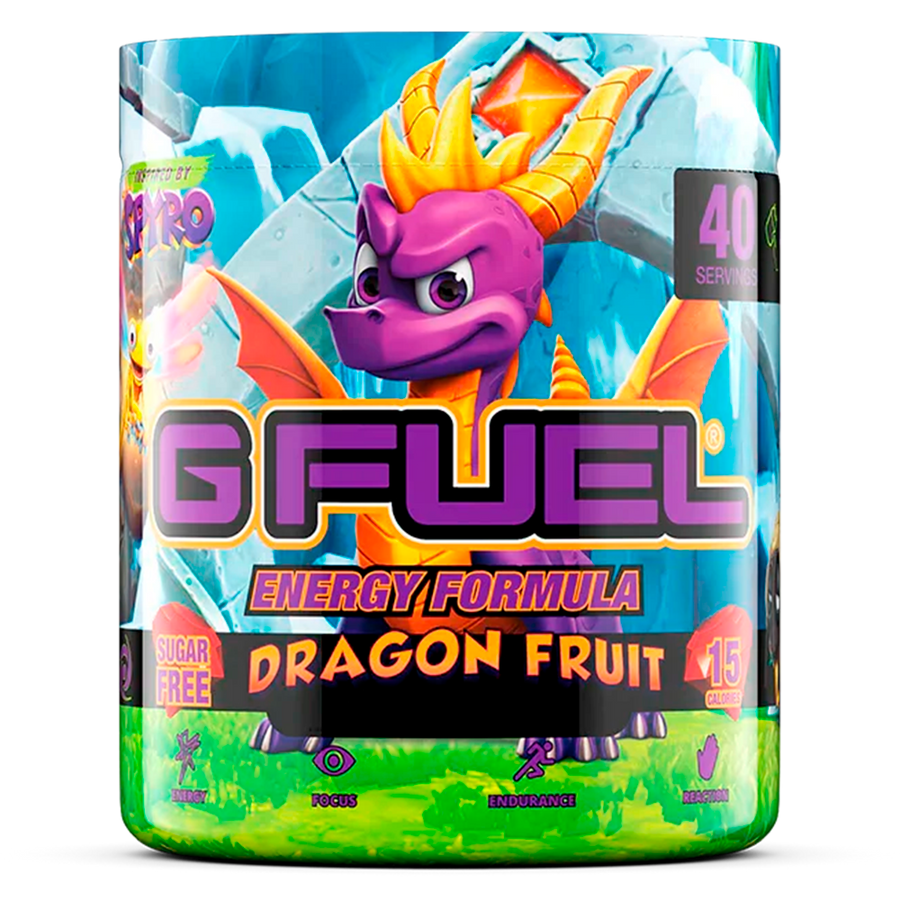 G FUEL Energy, Dragon fruit, Spyro, tub,  product front